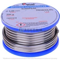Припой Cynel Sn60Pb40-SW26, диам.-3мм, 250г на катушке