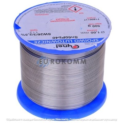 Припой Cynel Sn60Pb40-SW26, диам.-1мм, 500г, на катушке