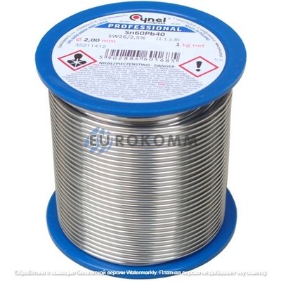 Припой Cynel Sn60Pb40-SW26Q, диам.-2.5мм, 1кг на катушке