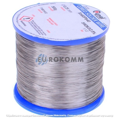 Припой Cynel Sn60Pb40-SW26, диам.-0,25мм, 500г, на катушке