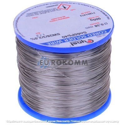 Припій Cynel Sn60Pb40-SW26, діам.-0,38мм, 500г, на котушці