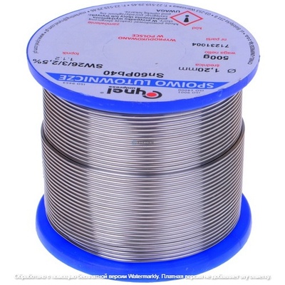 Припой Cynel Sn60Pb40-SW26, диам.-1,2мм, 500г, на катушке