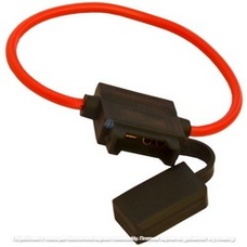 Держатель автопредохранителя W/8" 12AWG, с кабелем (Тип2), Tcom