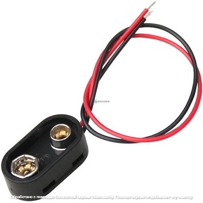 Гнездо держатель 9V кроны с кабелем Daier DCK6