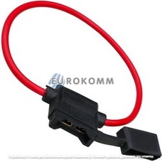 Держатель автопредохранителя чёрный, с кабелем 12AWG
