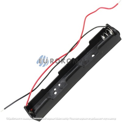 Корпус для двух батареек типа АА, 1.5V, Daier BH5-2004, с проводками 15см