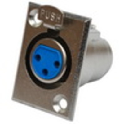 Гнездо CANON (XLR) 3pin, монтажное, корпус металл