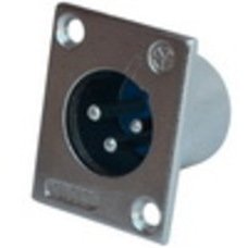 Штекер CANON (XLR) 3pin, монтажный, корпус металл