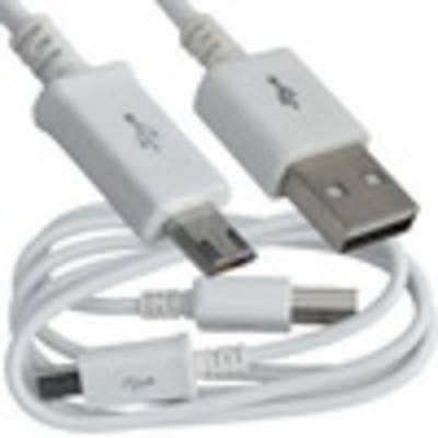Шнур компьютерный штекер USB А - штекер miсro USB (Samsung), long pin, 1м, белый
