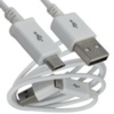 Шнур компьютерный штекер USB А - штекер miсro USB (Samsung), short pin, 1м, белый