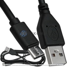 Шнур штекер USB A - штекер USB type C, 1,5м, чёрный