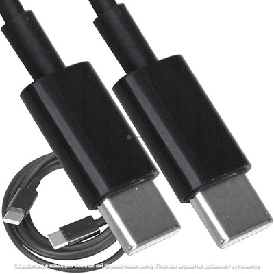 Шнур штекер USB type C - штекер USB type C, 10W 5А, 1м, чёрный
