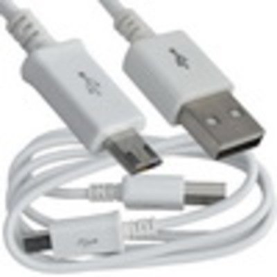 Шнур компьютерный штекер USB А - штекер miсro USB (Samsung), long pin, 1м, белый