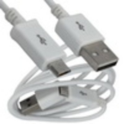 Шнур компьютерный штекер USB А - штекер miсro USB (Samsung), short pin, 1м, белый