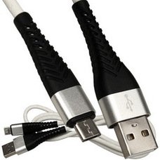 Шнур компьютерный штекер USB А - штекер miсro USB (Samsung), прорезиненный, 1м