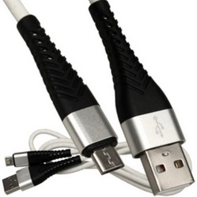 Шнур компьютерный штекер USB А - штекер miсro USB (Samsung), прорезиненный, 1м