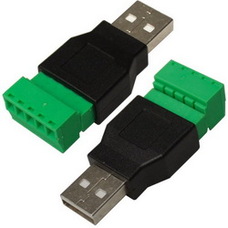 Штекер USB тип A, c клеммной колодкой (под винт)