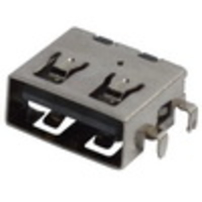 Гнездо USB тип A (180градусов) монтажное