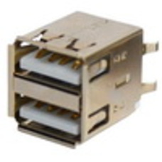 Гнездо USB тип A двойное, монтажное
