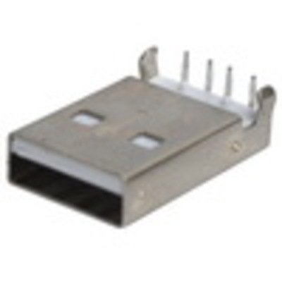 Штекер USB тип A, монтажный, угловой