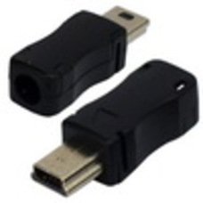 Штекер mini USB 5pin под шнур, пластик