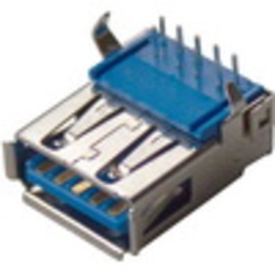Гнездо USB тип A vers.3.0 (90град), монтажное
