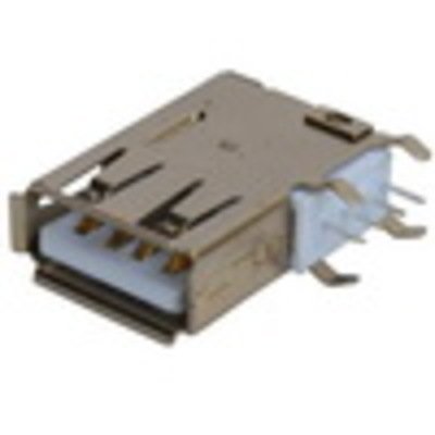 Гнездо USB тип A монтажное, угловое длинное