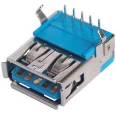 Гнездо USB 3.0 тип A (90°), монтажное