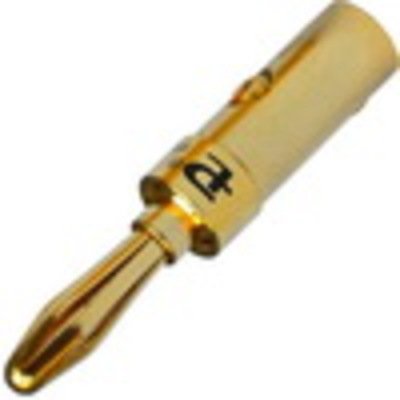Штекер акустический Banan gold, корпус металл, чёрный, Paliccs