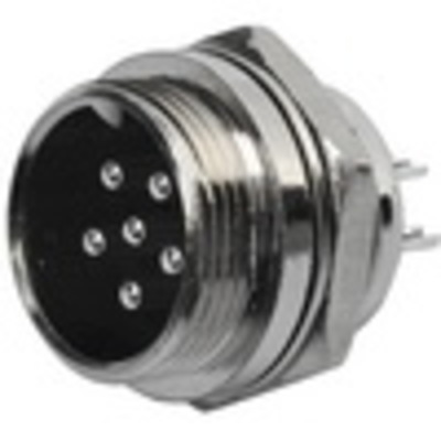 Разъём MIC 336, (штекер), монтажный, 6pin, диам.-16мм