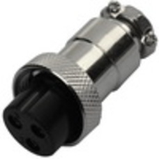Разъём MIC 323 mini (гнездо), под кабель, 3pin, диам.-12мм