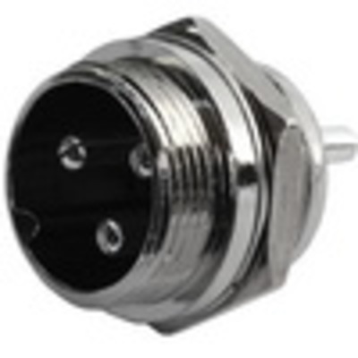 Разъём MIC 333 mini (штекер), монтажный, 3pin, диам.-12мм