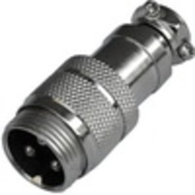 Разъём MIC 343, (штекер), под кабель, 3pin, диам.-16мм