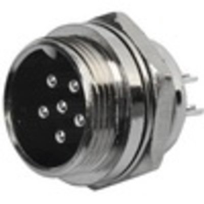 Разъём MIC 336, (штекер), монтажный, 6pin, диам.-16мм