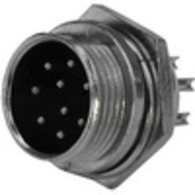 Разъём MIC 339, (штекер), монтажный, 9pin, диам.-16мм