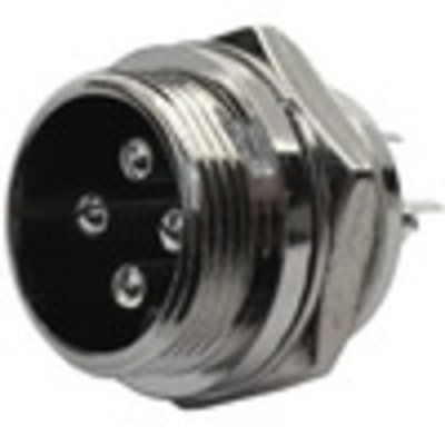 Разъём MIC 334 big (штекер), монтажный, 4pin, диам.-20мм