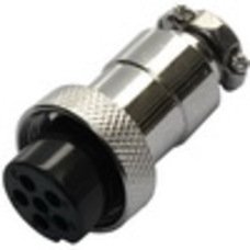 Разъём MIC 326 big (гнездо), под кабель, 6pin, диам.-20мм