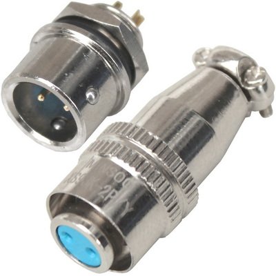 Разъём XS9 быстросъёмный 2pin (штекер кабельный+гнездо монтажное)