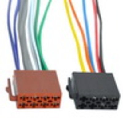 Разъём автомагнитолы ISO (гнездо) с кабелем 0,2 метра (набор 2шт.)