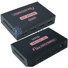 Сплитер HDMI 1x4, металл.корпус, DC-5V