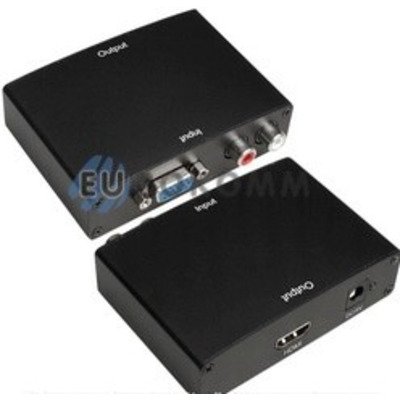 Конвертор VGA в HDMI+ R/L (гн.VGA- гн.HDMI+ 2гн.RCA), DC-5V