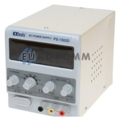 Лабораторный блок питания EXtools PS-1502D, 15B, 2A