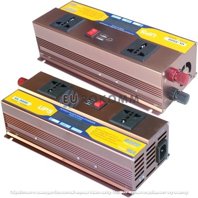 Инвертор 12V в 220V UL-500C с зарядкой 10A +LCD +USB