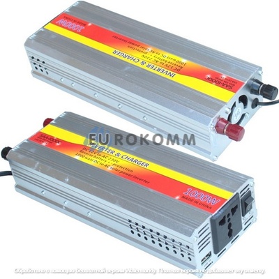 Инвертор 12V в 220V SAA-1000C с зарядкой 10A +USB