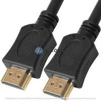 Шнур HDMI (штекер - штекер) Vers.-1.4, діам.-6мм, 0,3м, чорний