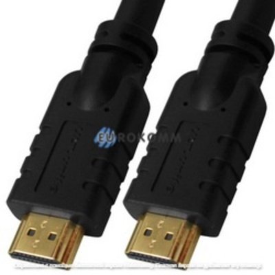 Шнур HDMI "ULT-unite" (штекер - штекер) Version 2.0, gold, 15м, чорний, в коробці