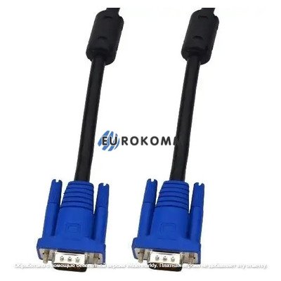 Шнур компьютерный VGA штекер HDB15pin - штекер HDB15pin, 3+6 СU, с фильтроми, 25м