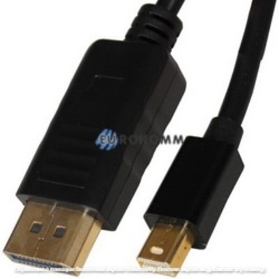 Шнур штекер mini Display Port - штекер Display Port, позолоченный, 3 метра
