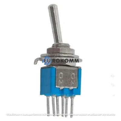 Тумблер SMTS-202-A2 (ON-ON) 6-и контактный, 1,5A, 250VAC