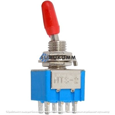 Тумблер MTS-202 (ON-ON) 6-и контактный, 3A, 250VAC